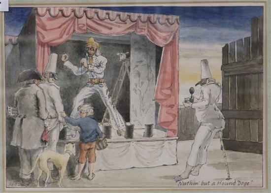 John Sutcliffe Nuthin but a Hound Doge 9 x 13in.